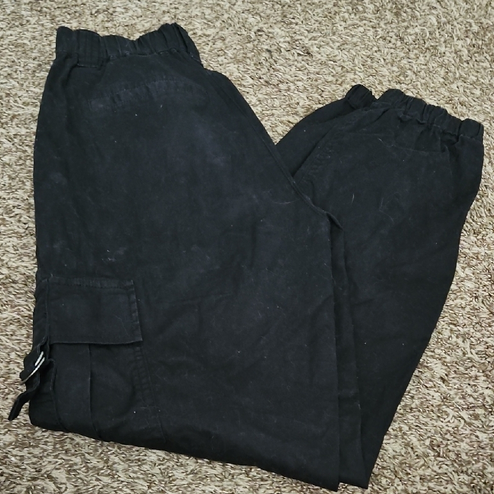 Junior Black Cargo Pants
